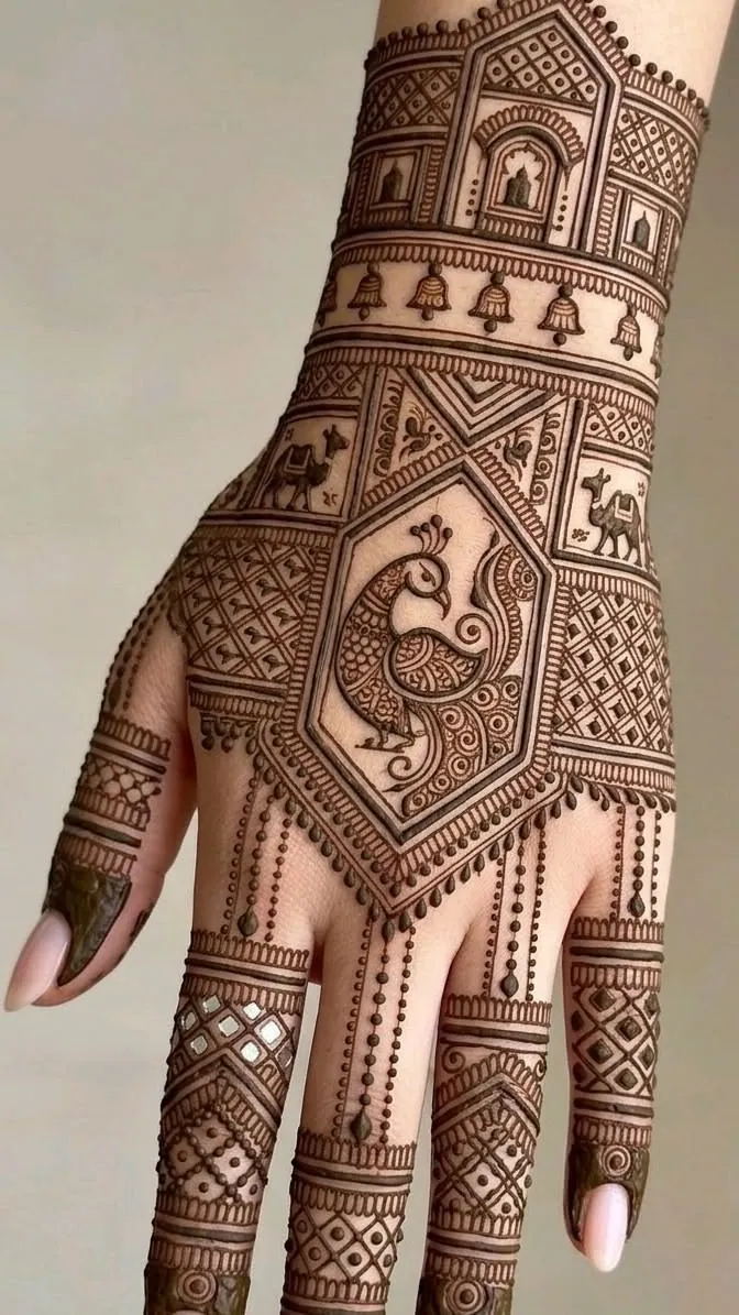Elegant Arabic Mehndi Design #40