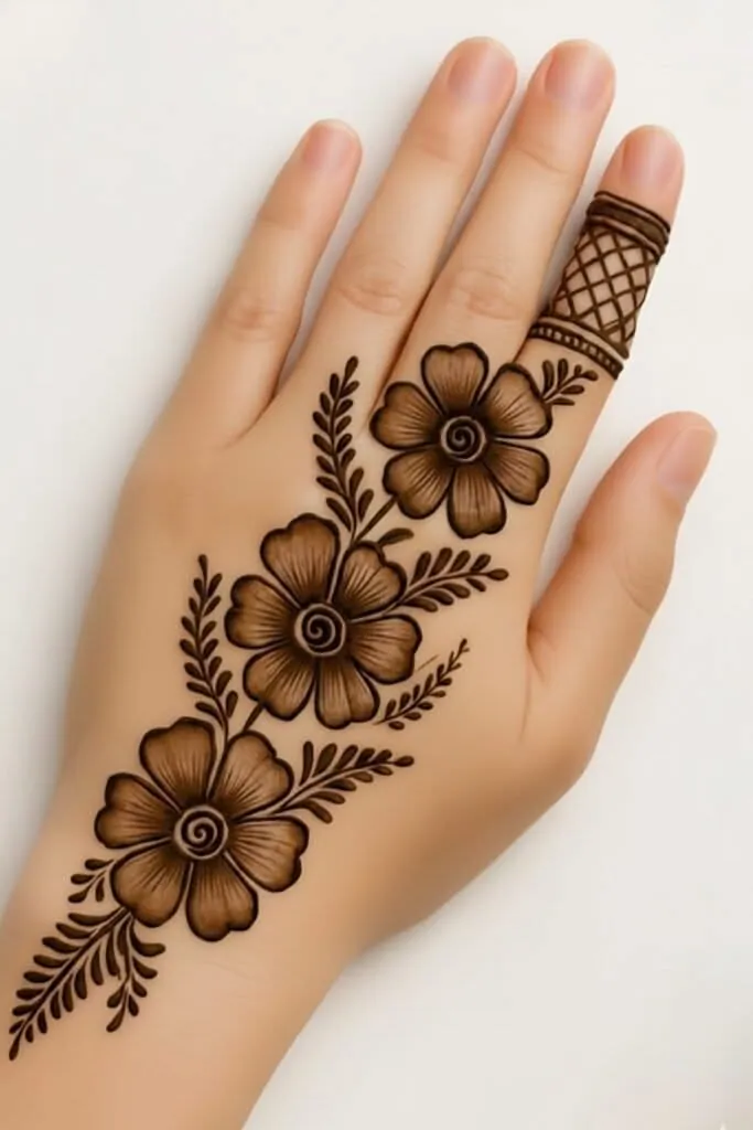 Intricate Arabic Mehndi Design #58