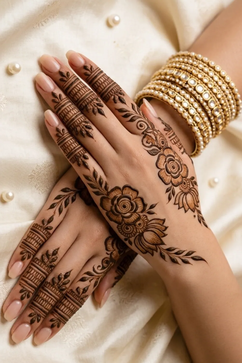 Modern Arabic Mehndi Design #61