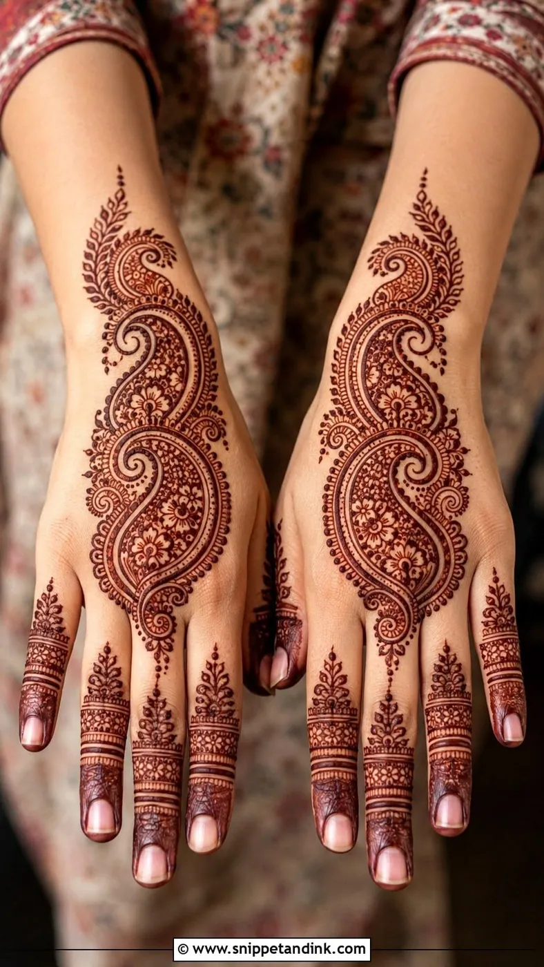 Trendy Arabic Mehndi Design #66