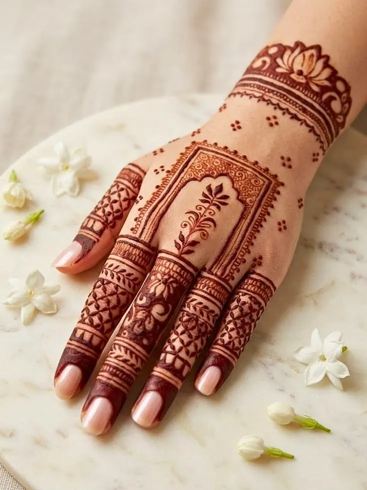 Intricate Arabic Mehndi Design #68