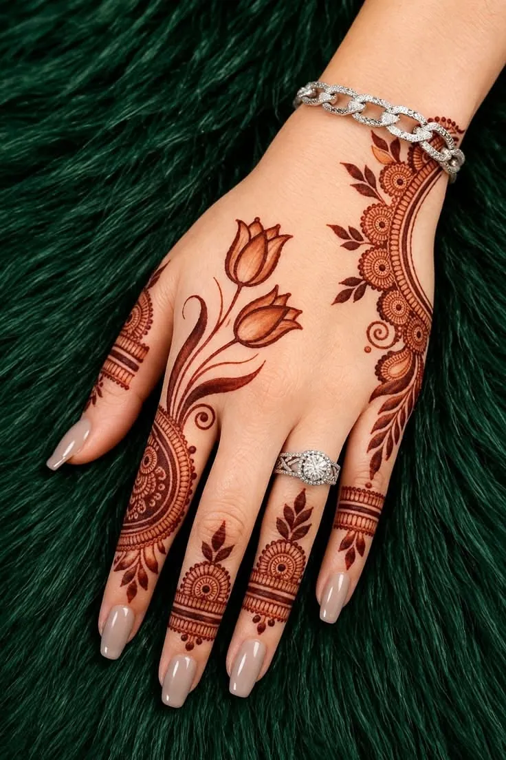 Elegant Arabic Mehndi Design #70