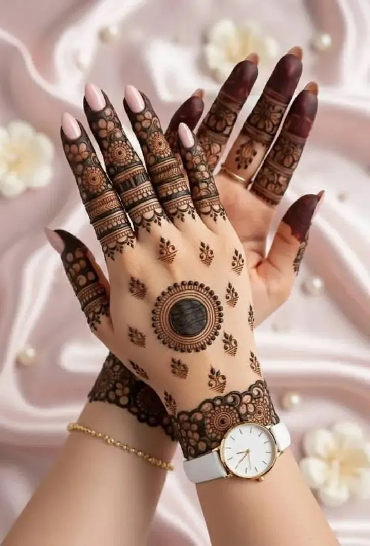Stylish Arabic Mehndi Design #73