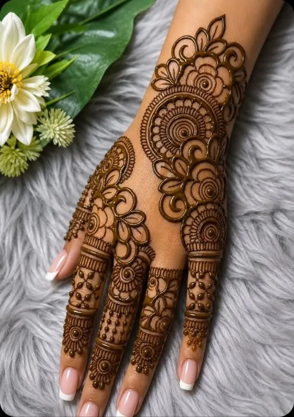 Intricate Arabic Mehndi Design #78