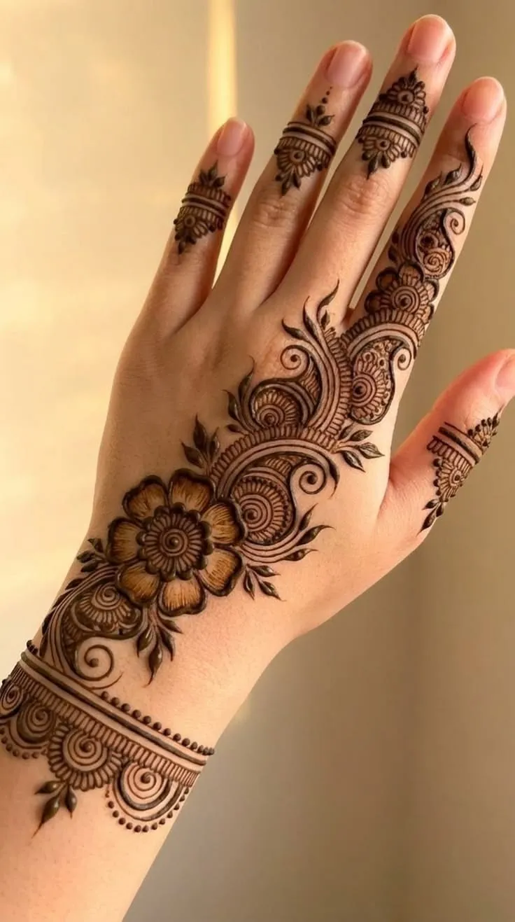 Beautiful Arabic Mehndi Design #84