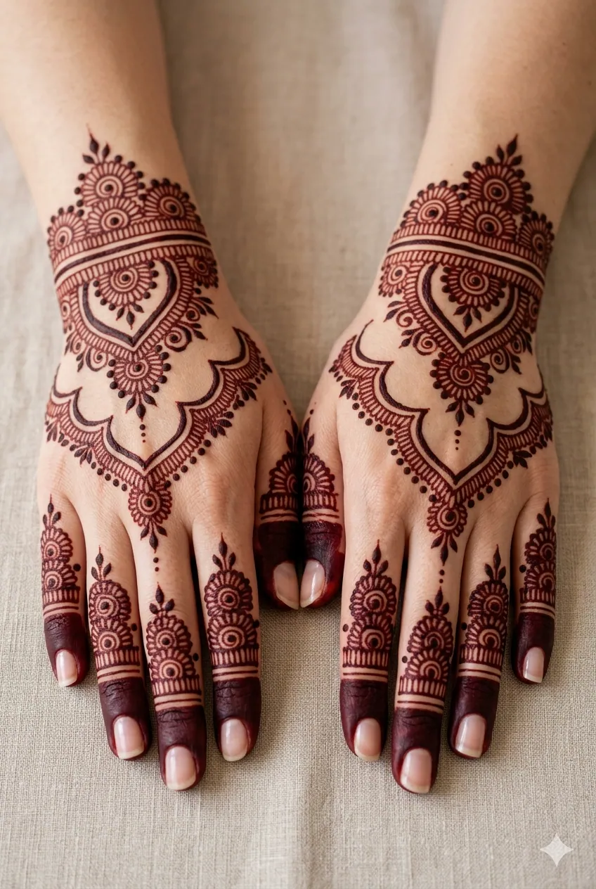 Charming Arabic Mehndi Design #9