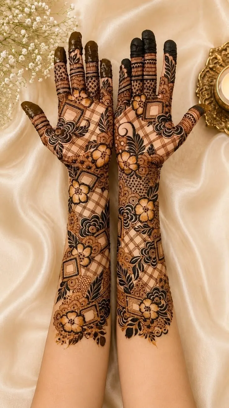 Graceful Bridal Mehndi Design #7
