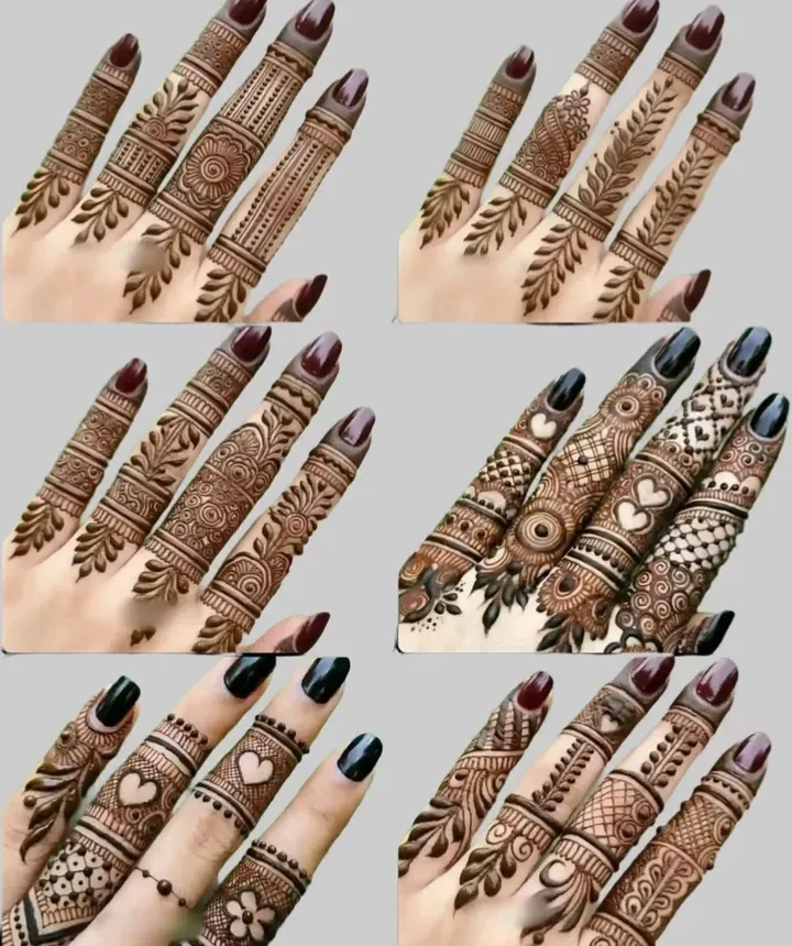 Intricate Finger Mehndi Design #28