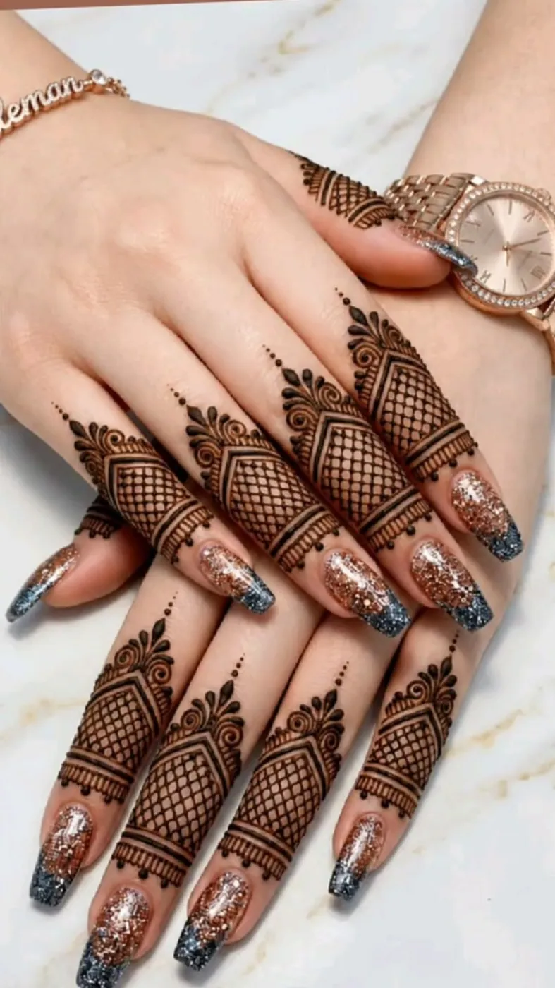 Graceful Finger Mehndi Design #47