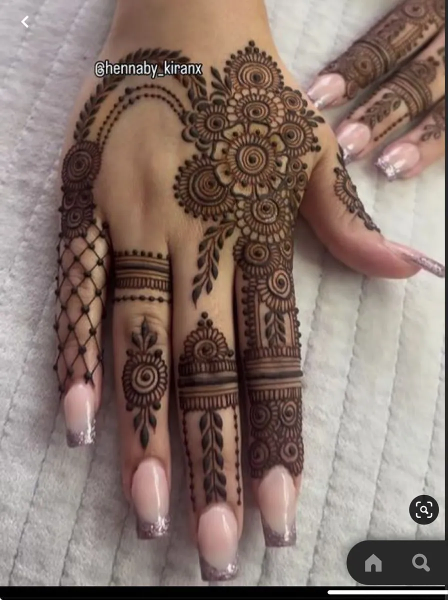 Charming Finger Mehndi Design #59