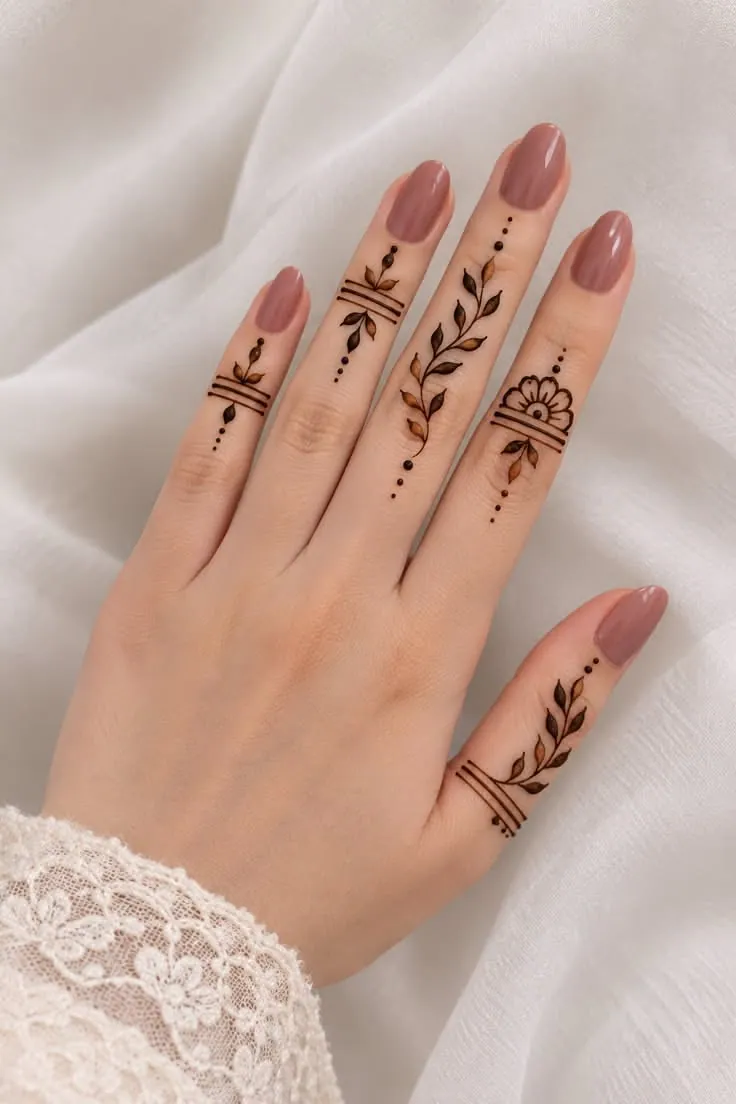 Graceful Finger Mehndi Design #7
