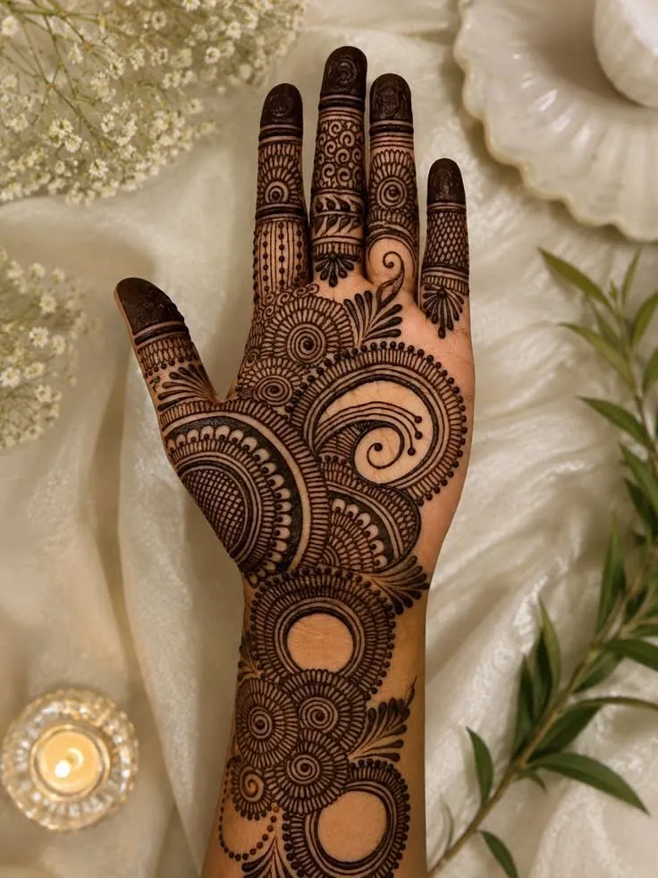 Latest Front Hand Mehndi Design #15