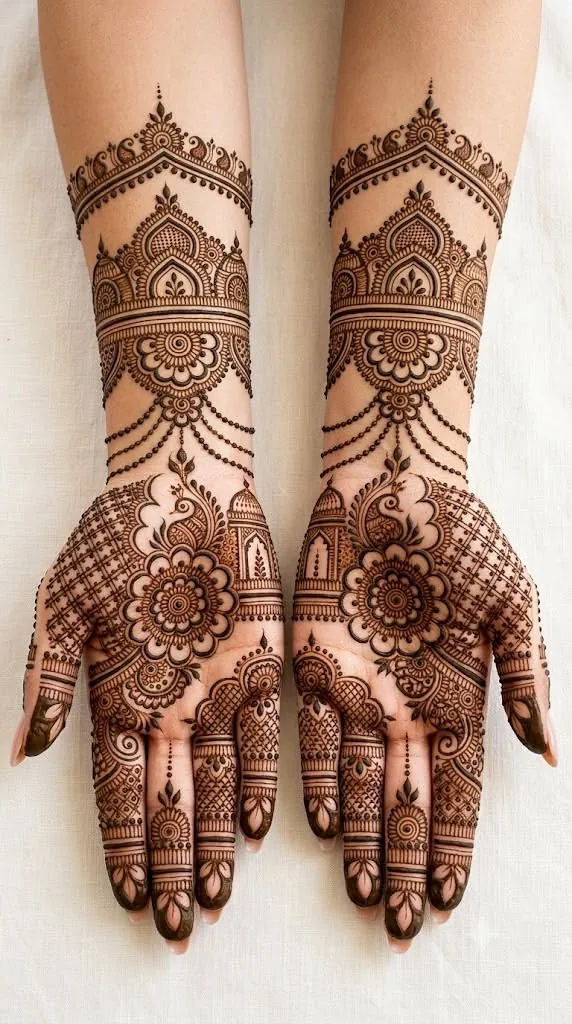 Trendy Front Hand Mehndi Design #16
