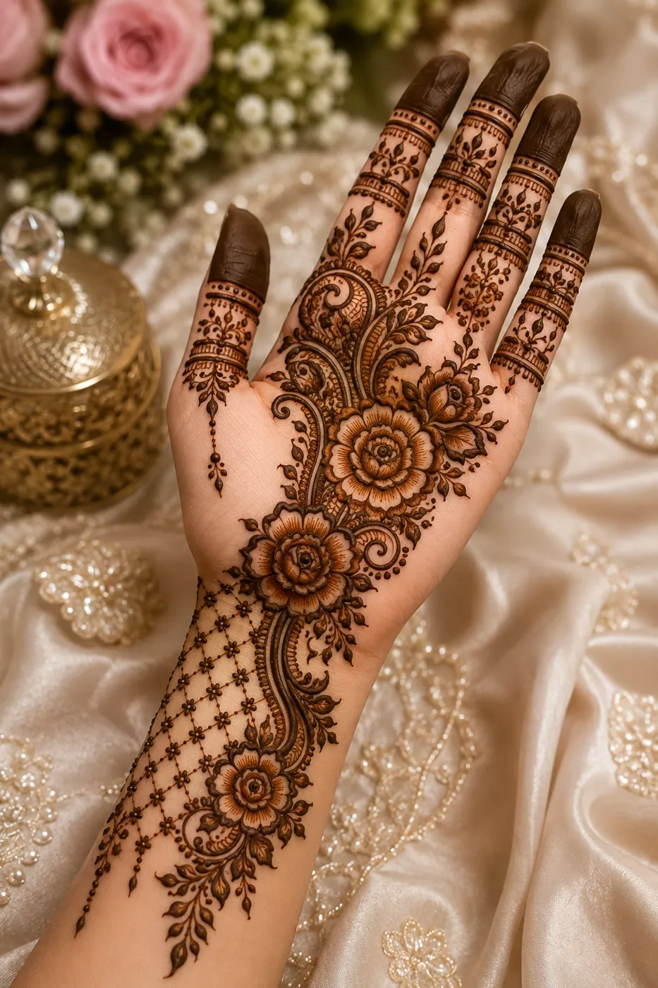 Latest Front Hand Mehndi Design #35