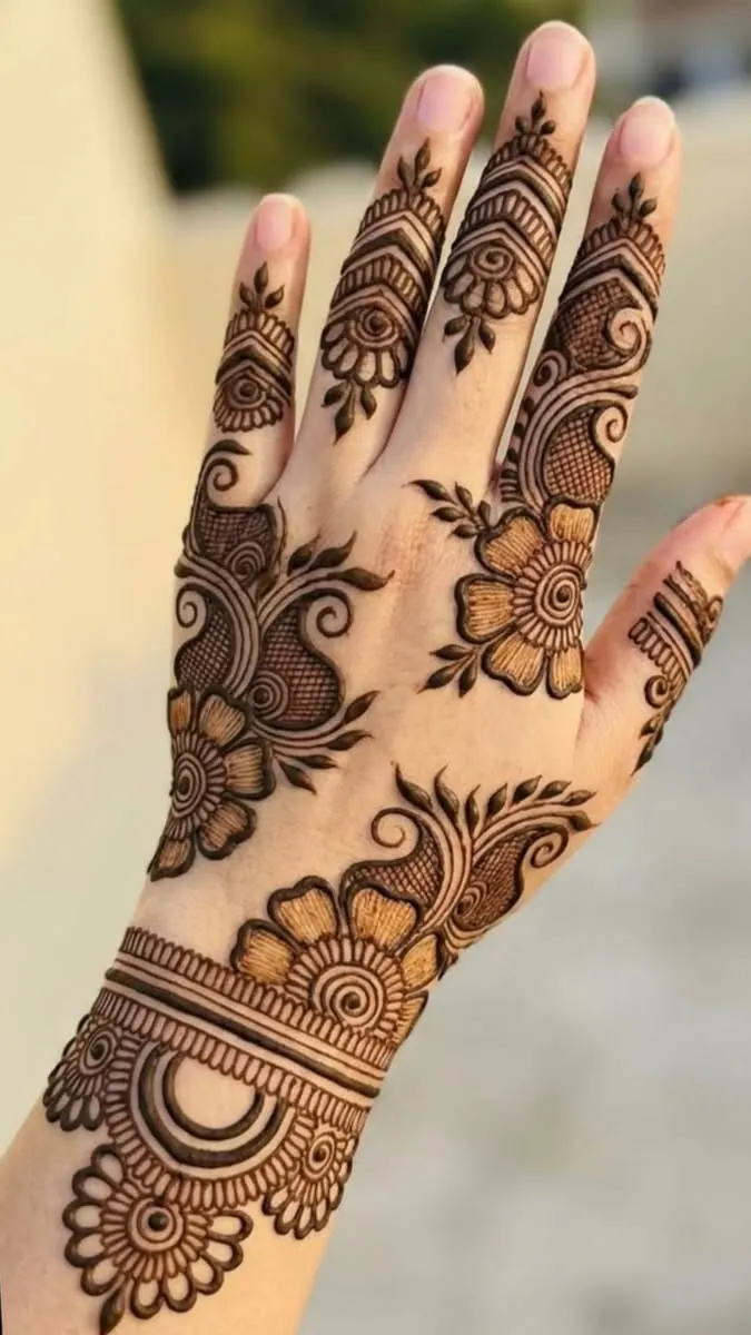 Elegant Simple Mehndi Design #10