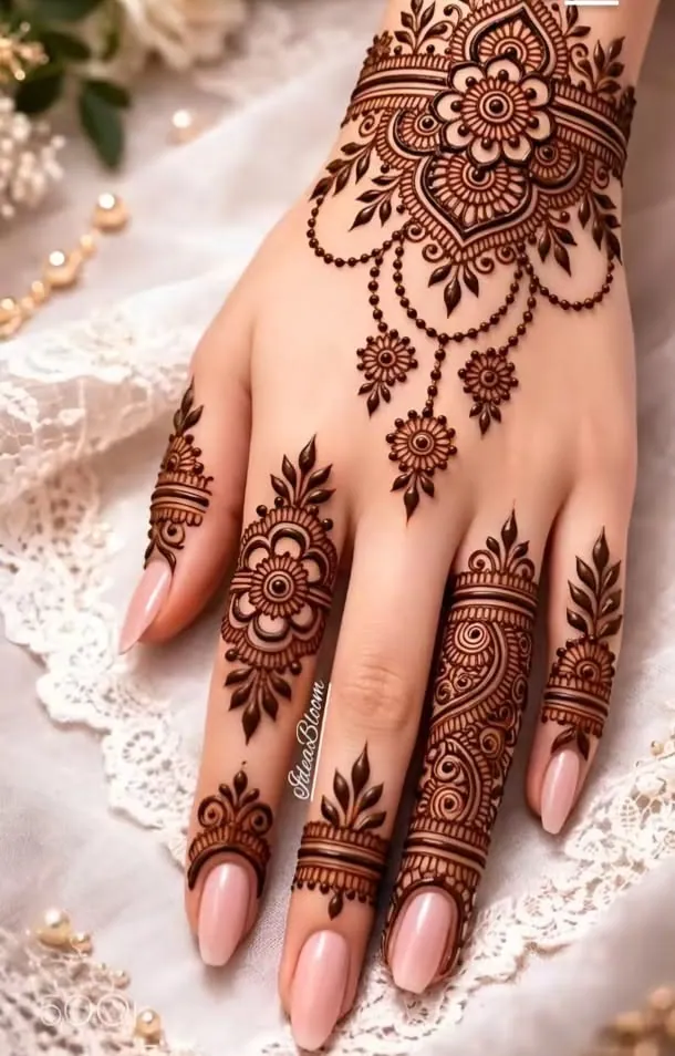 Classic Simple Mehndi Design #102