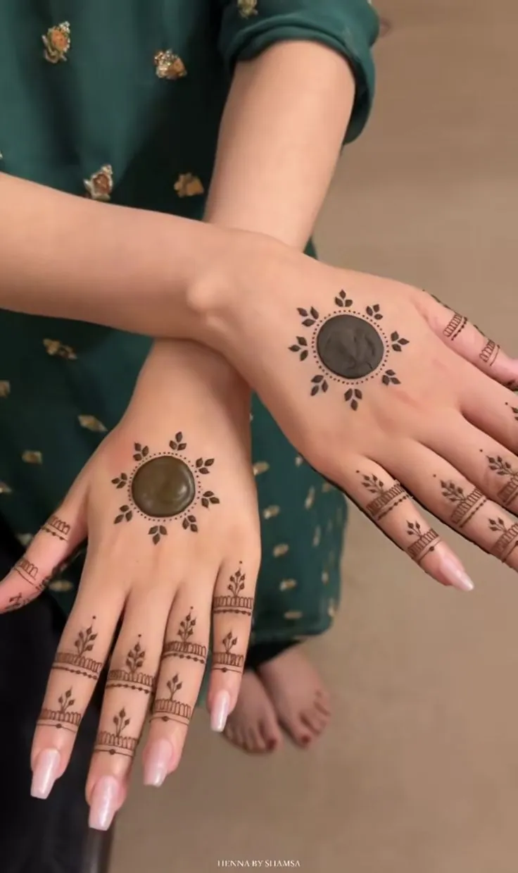 Modern Simple Mehndi Design #111