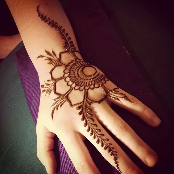 Stylish Simple Mehndi Design #143