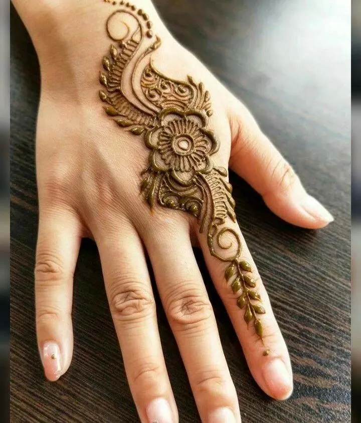 Graceful Simple Mehndi Design #157