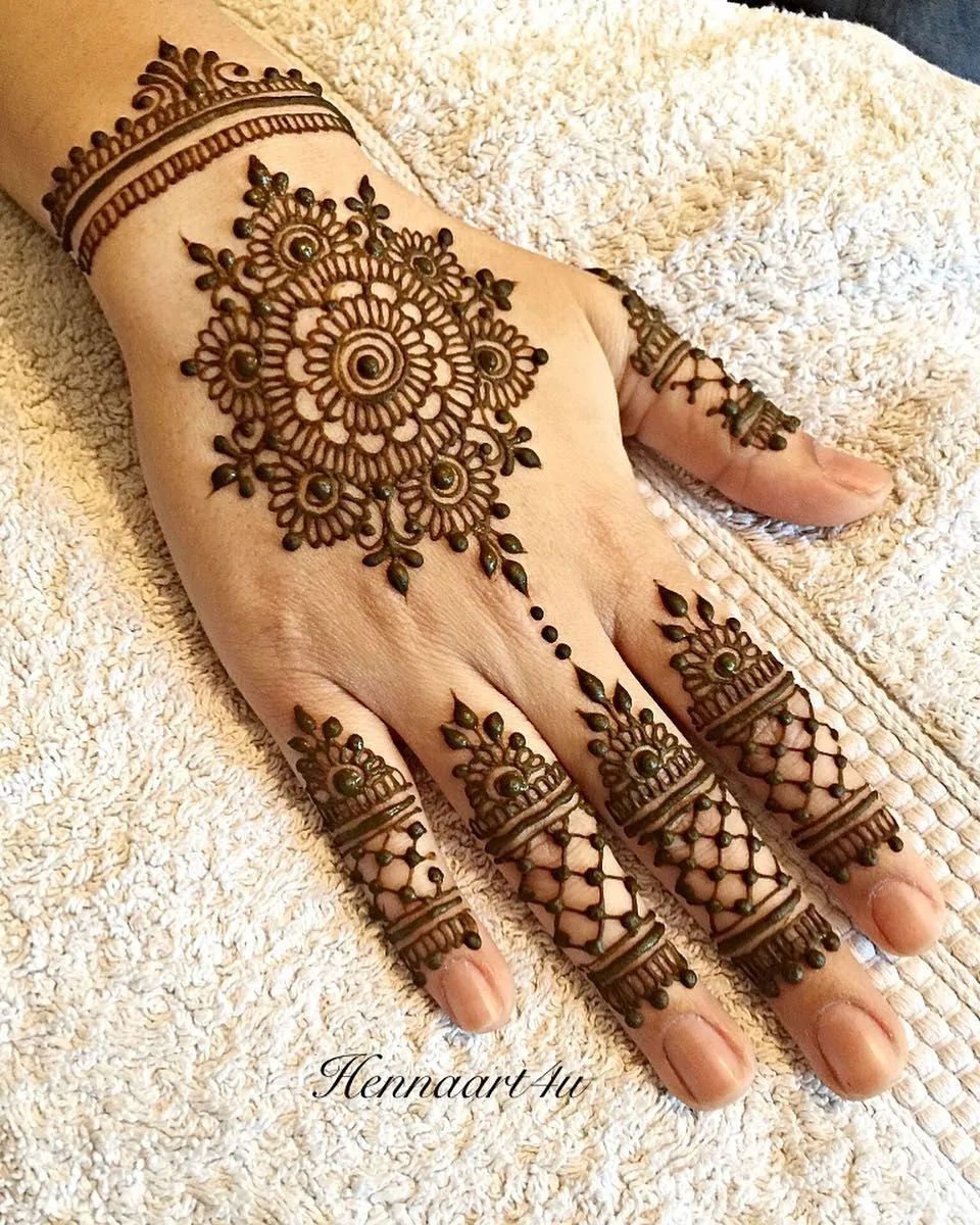 Stylish Simple Mehndi Design #173