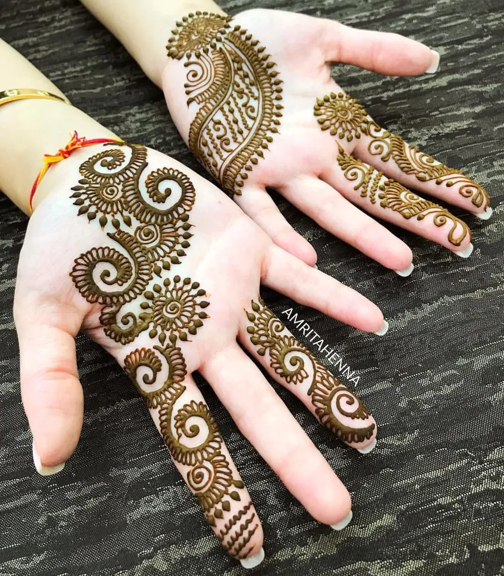 Elegant Simple Mehndi Design #190
