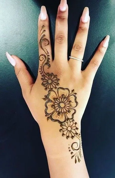 Stylish Simple Mehndi Design #33