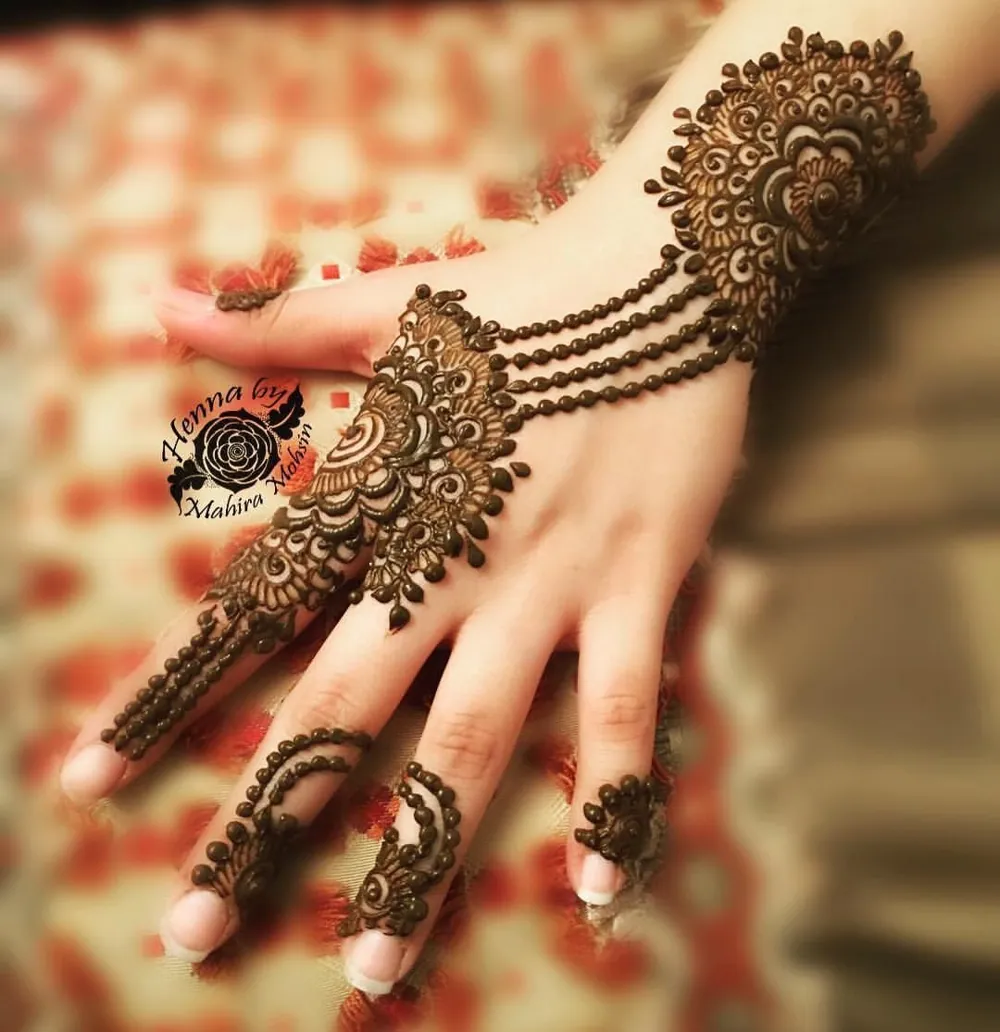 Intricate Simple Mehndi Design #348