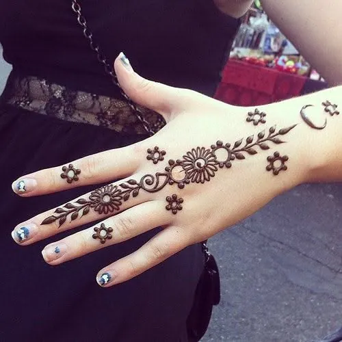 Intricate Simple Mehndi Design #358