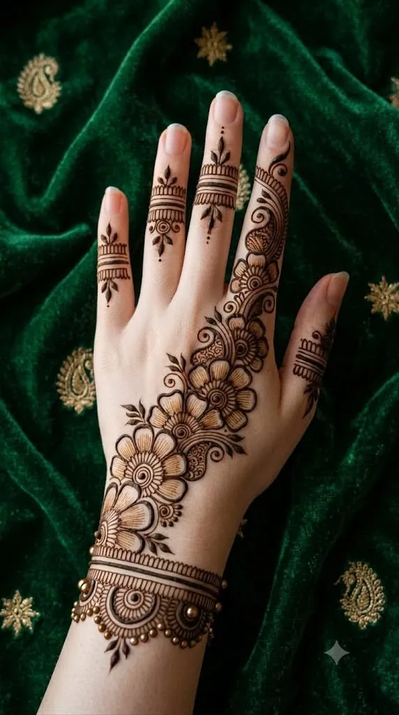 Trendy Simple Mehndi Design #36
