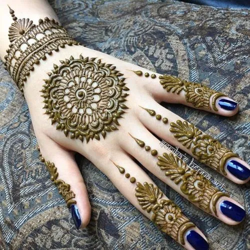 Trendy Simple Mehndi Design #366