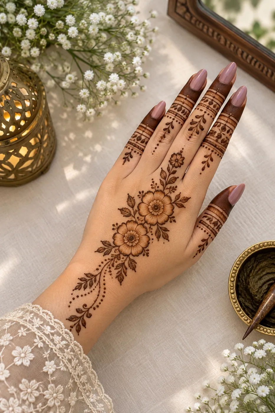 Trendy Simple Mehndi Design #46