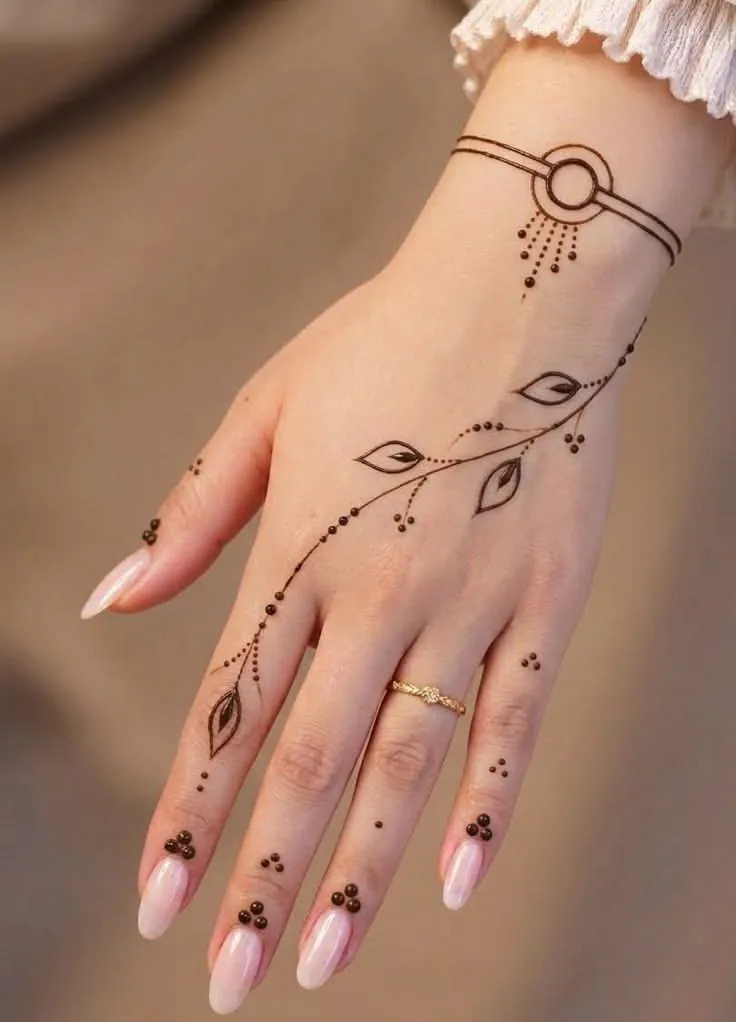 Intricate Simple Mehndi Design #48