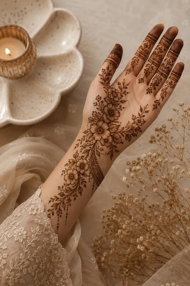 Classic Simple Mehndi Design #52
