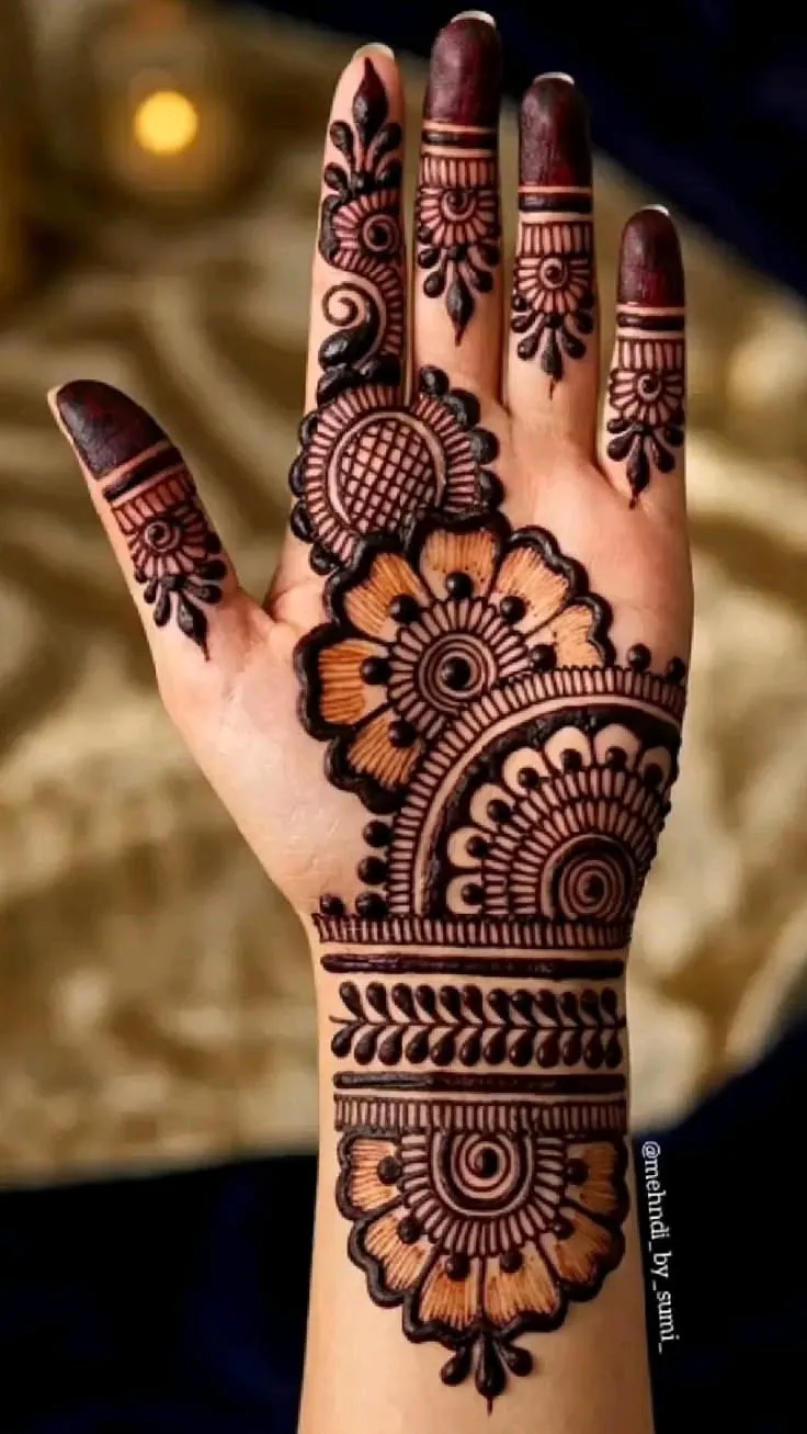 Elegant Simple Mehndi Design #60