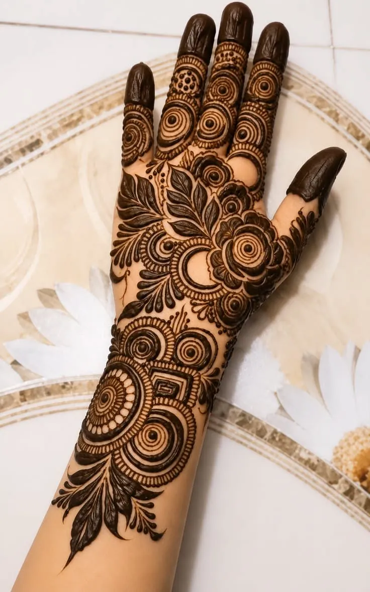 Stylish Simple Mehndi Design #63