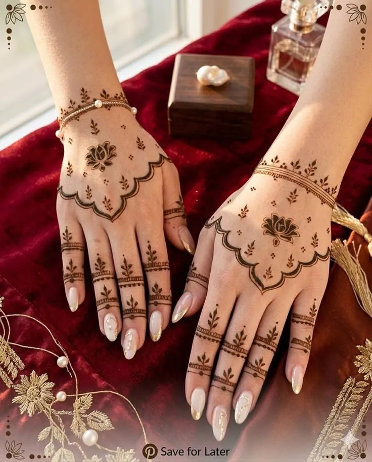 Charming Simple Mehndi Design #99